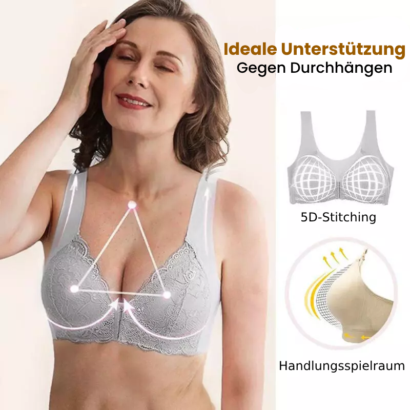 (PACKUNG MIT 3) Nahtloser Push-Up-BH mit Frontverschluss