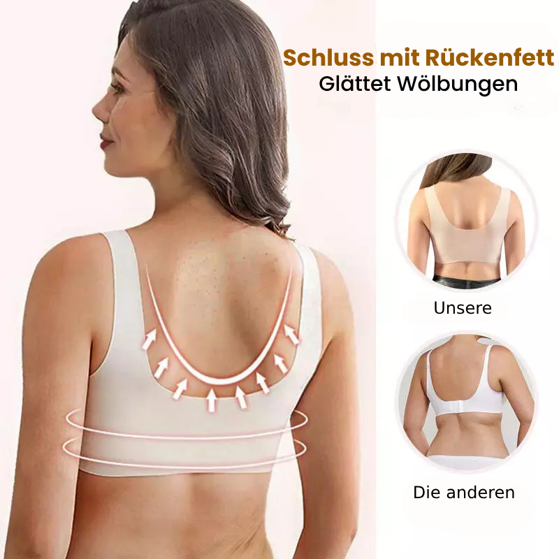(PACKUNG MIT 3) Nahtloser Push-Up-BH mit Frontverschluss