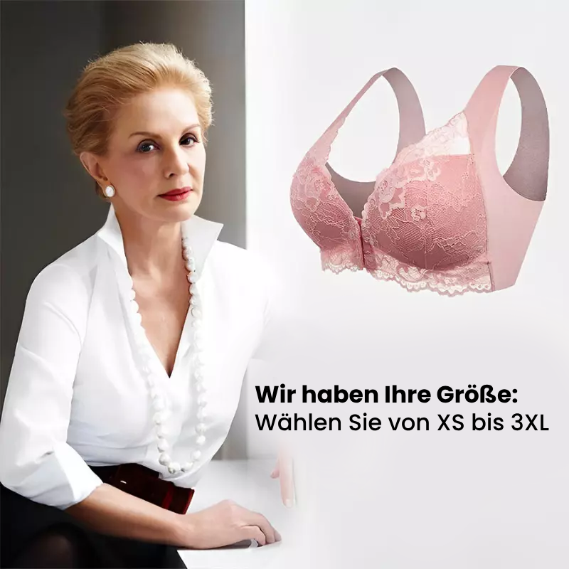 (PACKUNG MIT 3) Nahtloser Push-Up-BH mit Frontverschluss